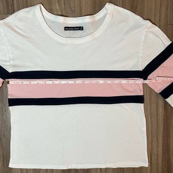 Vintage Y2K Abercrombie & Fitch Cropped Oversized Long Sleeve Tee - S - Picture 4 of 8